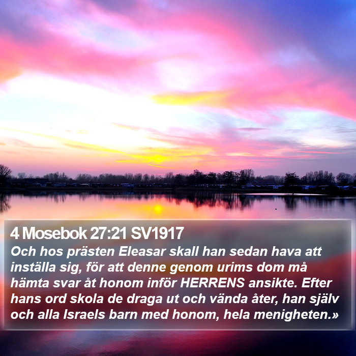 4 Mosebok 27:21 SV1917 Bible Study