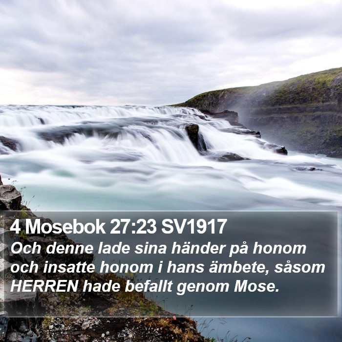 4 Mosebok 27:23 SV1917 Bible Study