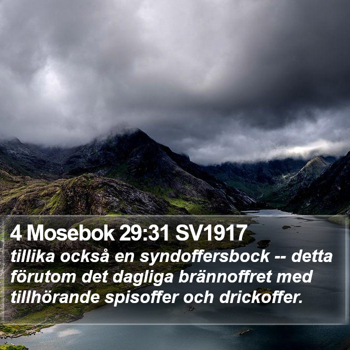 4 Mosebok 29:31 SV1917 Bible Study