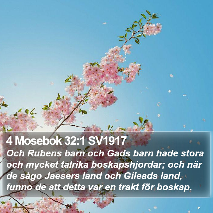 4 Mosebok 32:1 SV1917 Bible Study