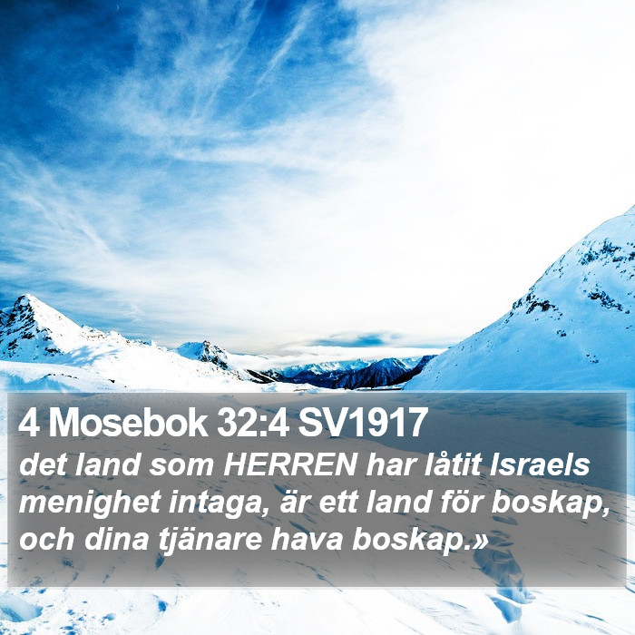 4 Mosebok 32:4 SV1917 Bible Study