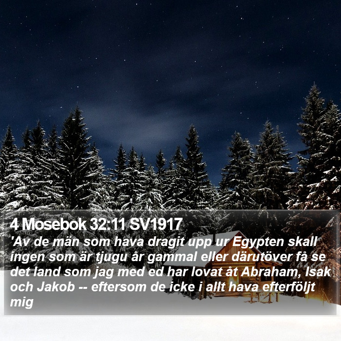 4 Mosebok 32:11 SV1917 Bible Study