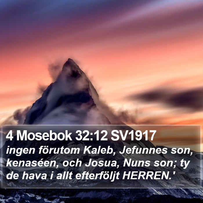 4 Mosebok 32:12 SV1917 Bible Study