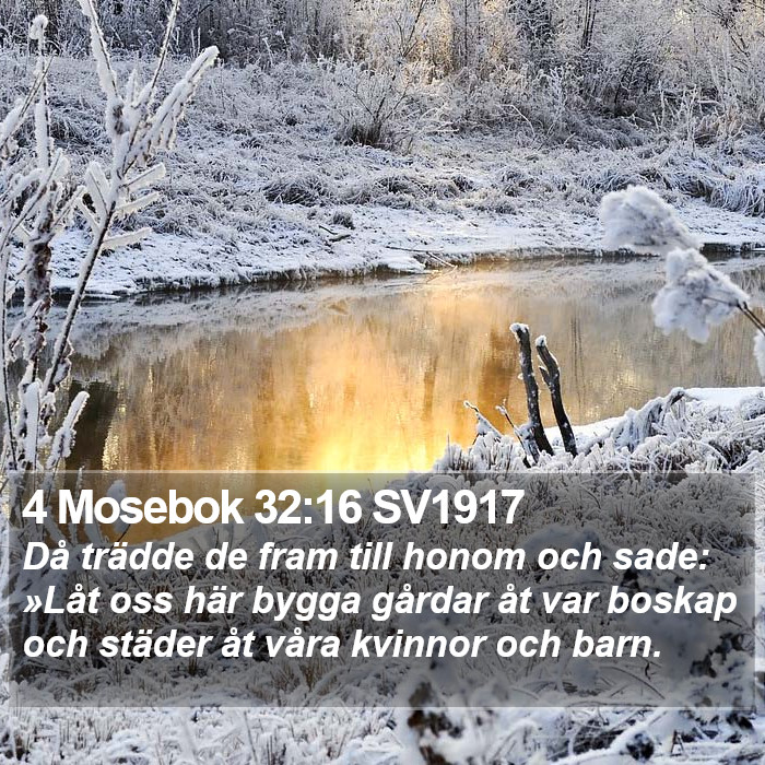 4 Mosebok 32:16 SV1917 Bible Study