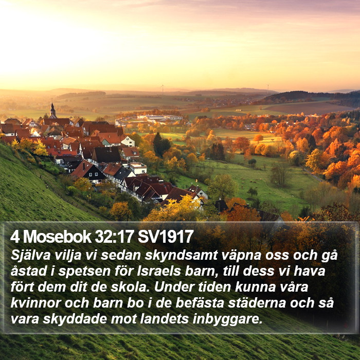 4 Mosebok 32:17 SV1917 Bible Study