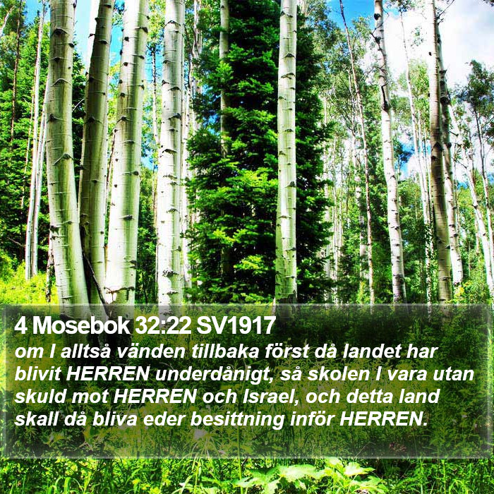 4 Mosebok 32:22 SV1917 Bible Study