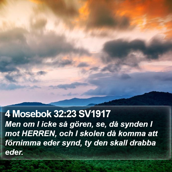 4 Mosebok 32:23 SV1917 Bible Study