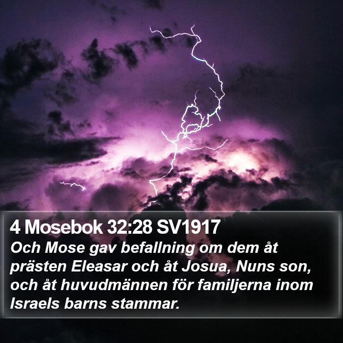 4 Mosebok 32:28 SV1917 Bible Study