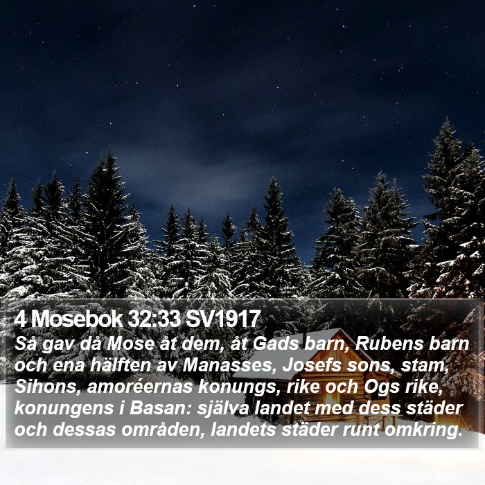 4 Mosebok 32:33 SV1917 Bible Study