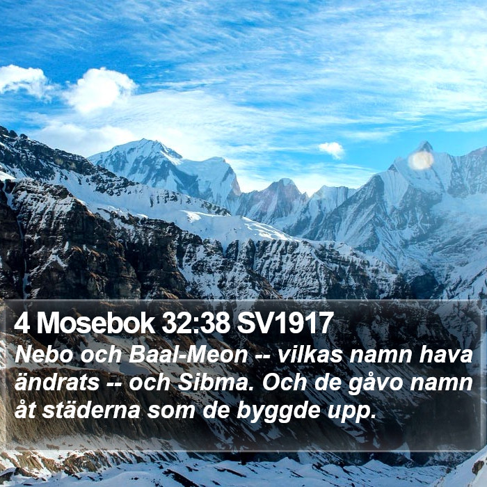 4 Mosebok 32:38 SV1917 Bible Study