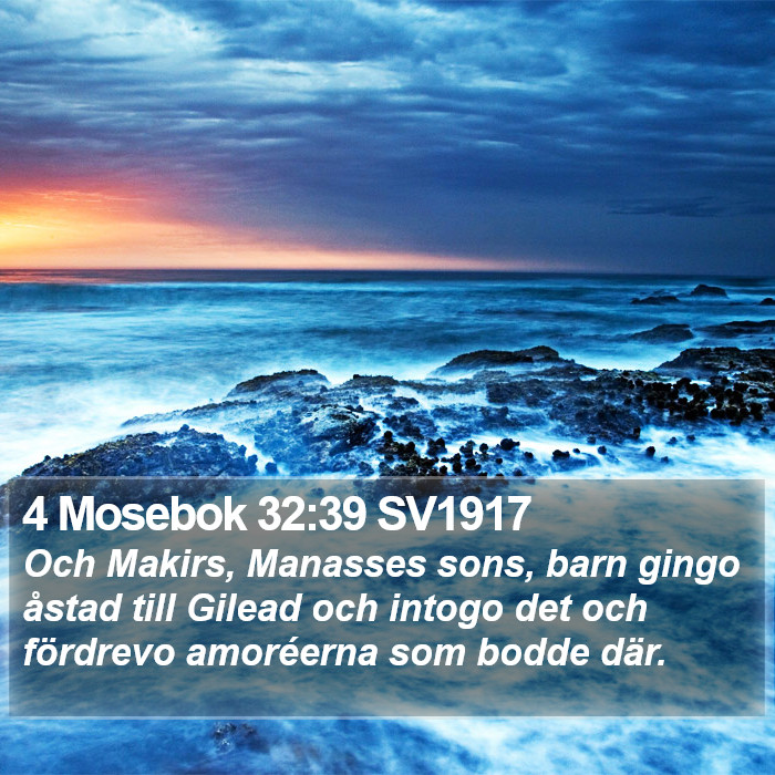 4 Mosebok 32:39 SV1917 Bible Study