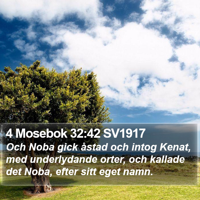 4 Mosebok 32:42 SV1917 Bible Study