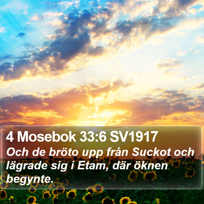 4 Mosebok 33:6 SV1917 Bible Study