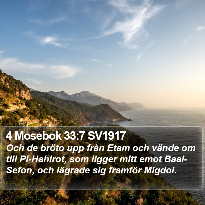 4 Mosebok 33:7 SV1917 Bible Study