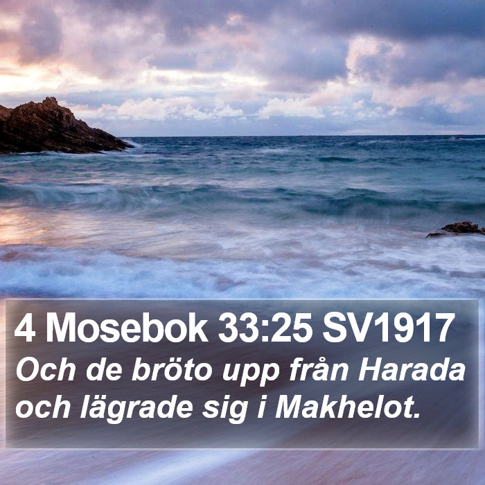 4 Mosebok 33:25 SV1917 Bible Study