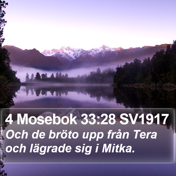 4 Mosebok 33:28 SV1917 Bible Study