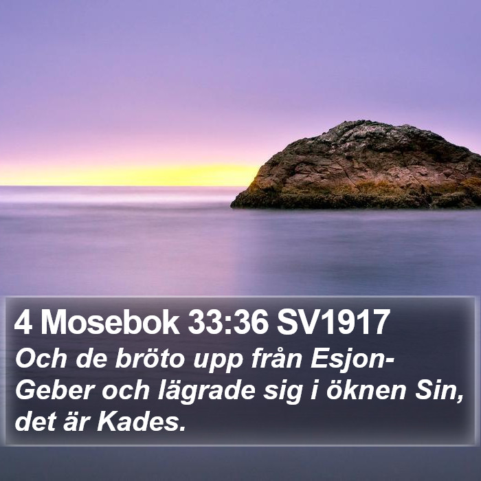 4 Mosebok 33:36 SV1917 Bible Study