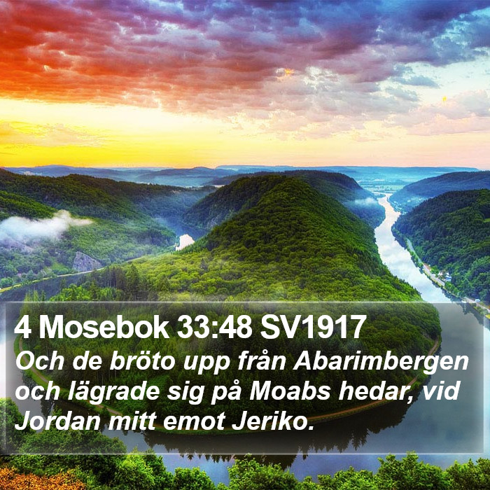 4 Mosebok 33:48 SV1917 Bible Study