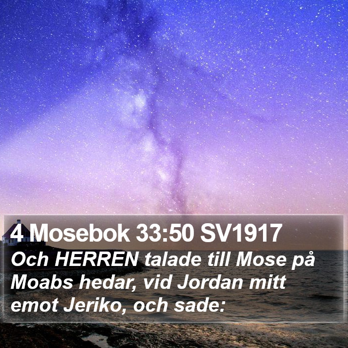 4 Mosebok 33:50 SV1917 Bible Study