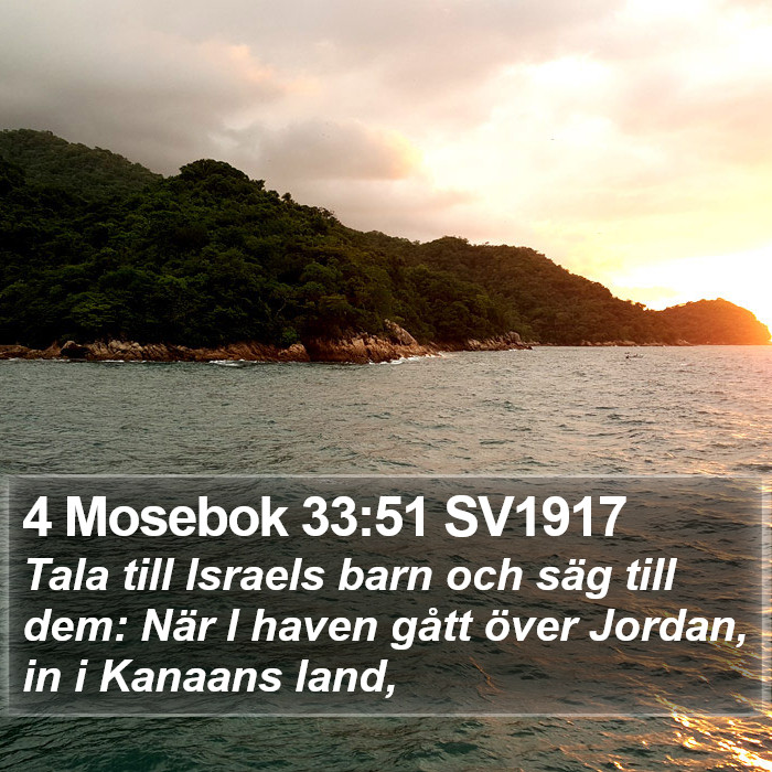 4 Mosebok 33:51 SV1917 Bible Study