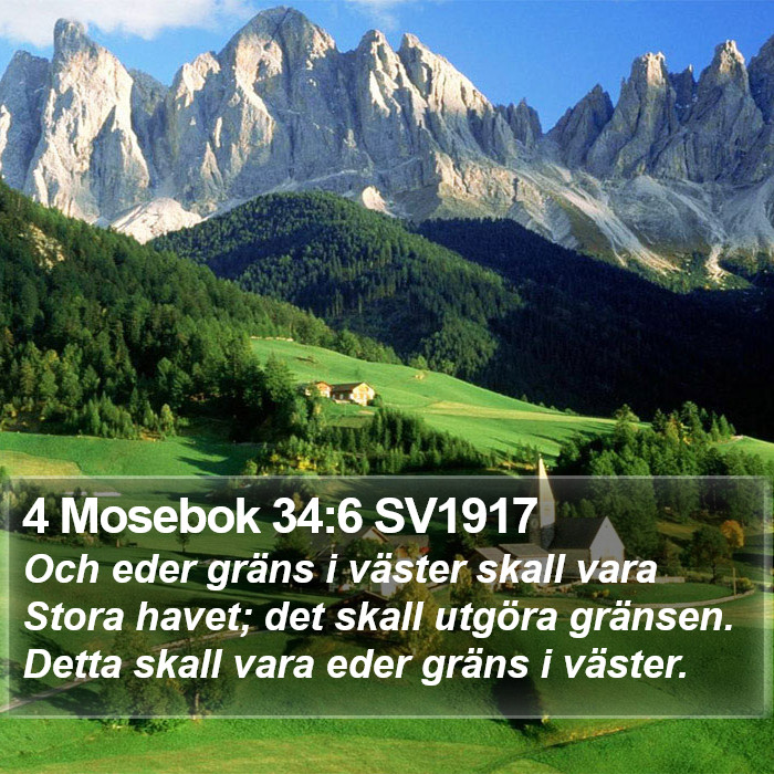 4 Mosebok 34:6 SV1917 Bible Study