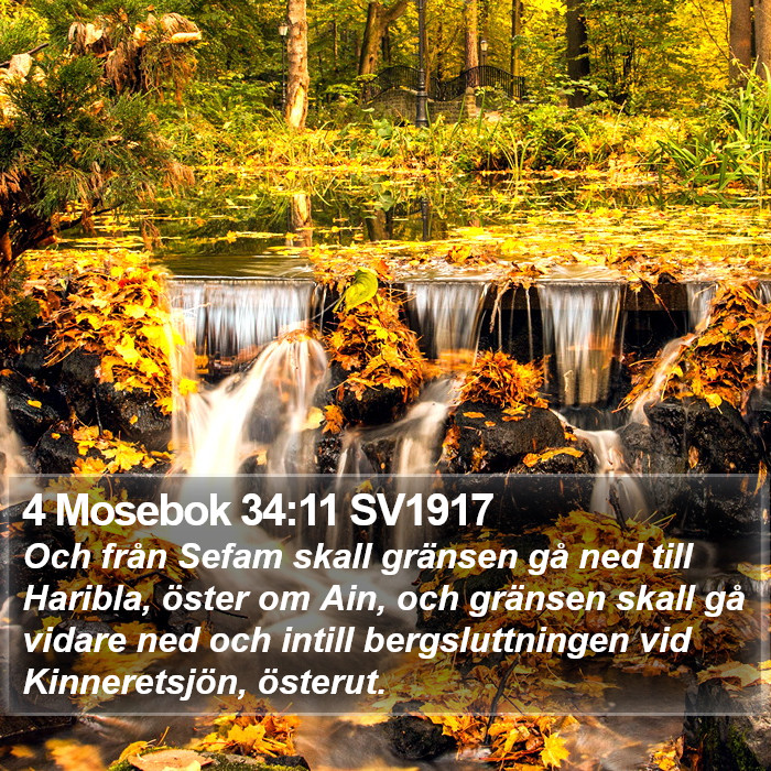 4 Mosebok 34:11 SV1917 Bible Study