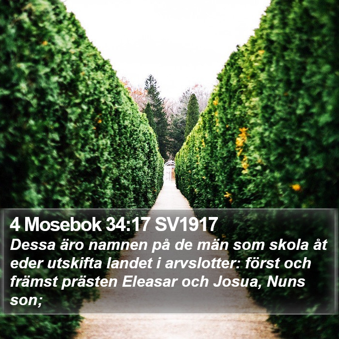 4 Mosebok 34:17 SV1917 Bible Study