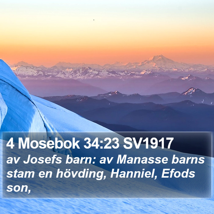 4 Mosebok 34:23 SV1917 Bible Study