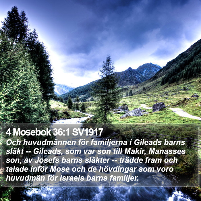 4 Mosebok 36:1 SV1917 Bible Study