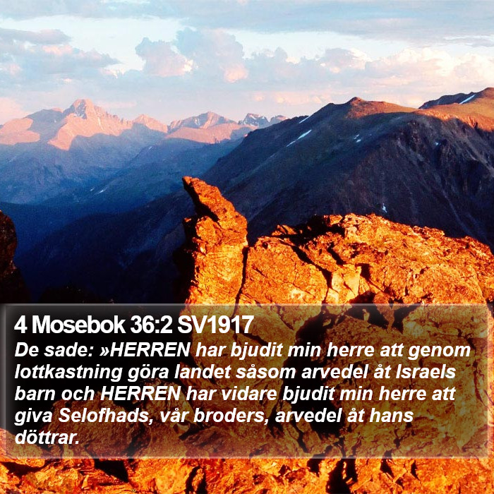 4 Mosebok 36:2 SV1917 Bible Study