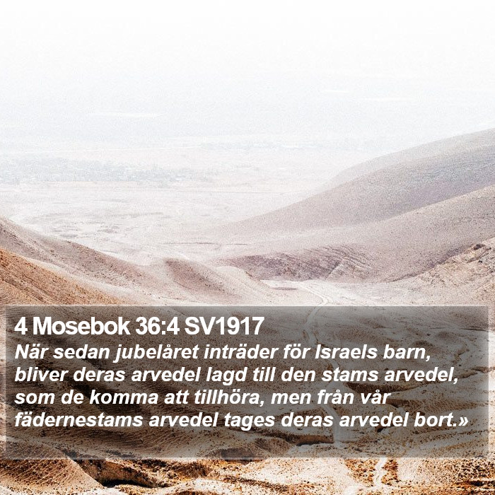 4 Mosebok 36:4 SV1917 Bible Study