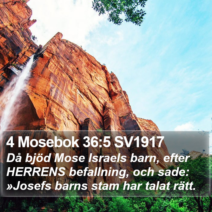 4 Mosebok 36:5 SV1917 Bible Study