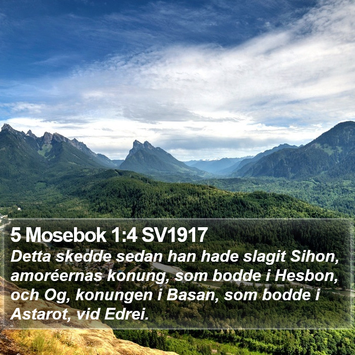 5 Mosebok 1:4 SV1917 Bible Study