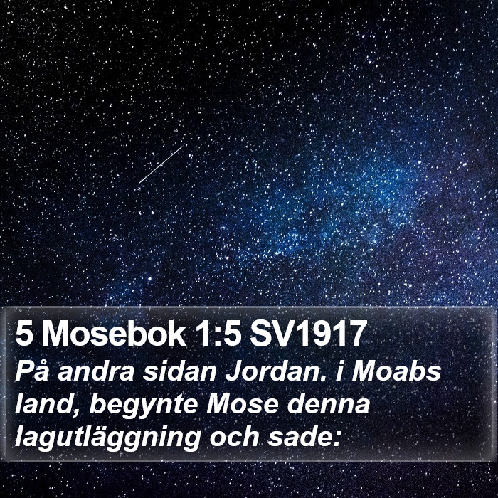 5 Mosebok 1:5 SV1917 Bible Study