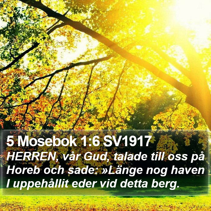 5 Mosebok 1:6 SV1917 Bible Study