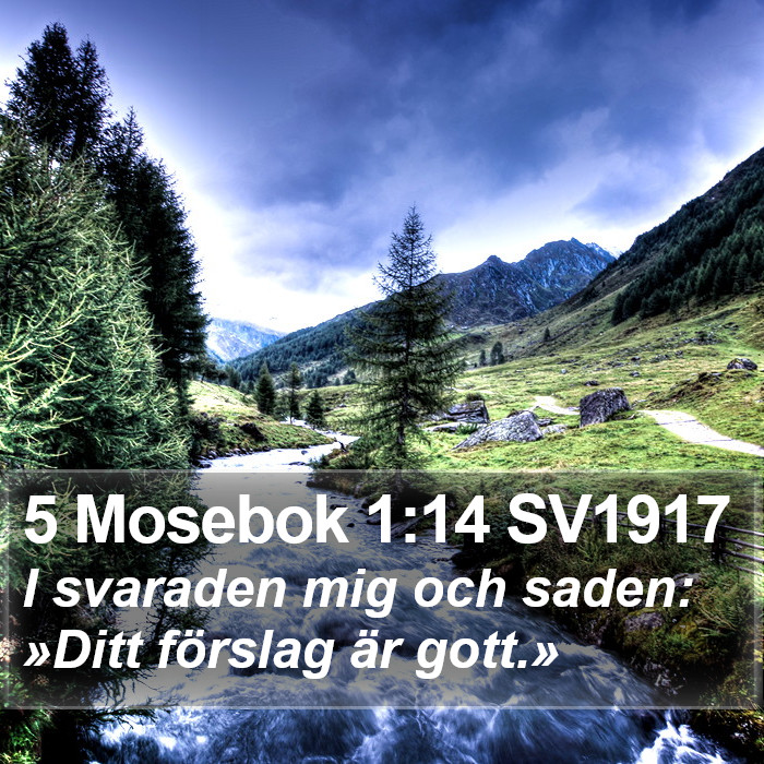 5 Mosebok 1:14 SV1917 Bible Study