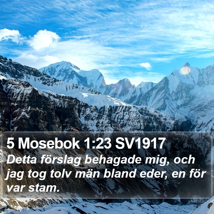 5 Mosebok 1:23 SV1917 Bible Study