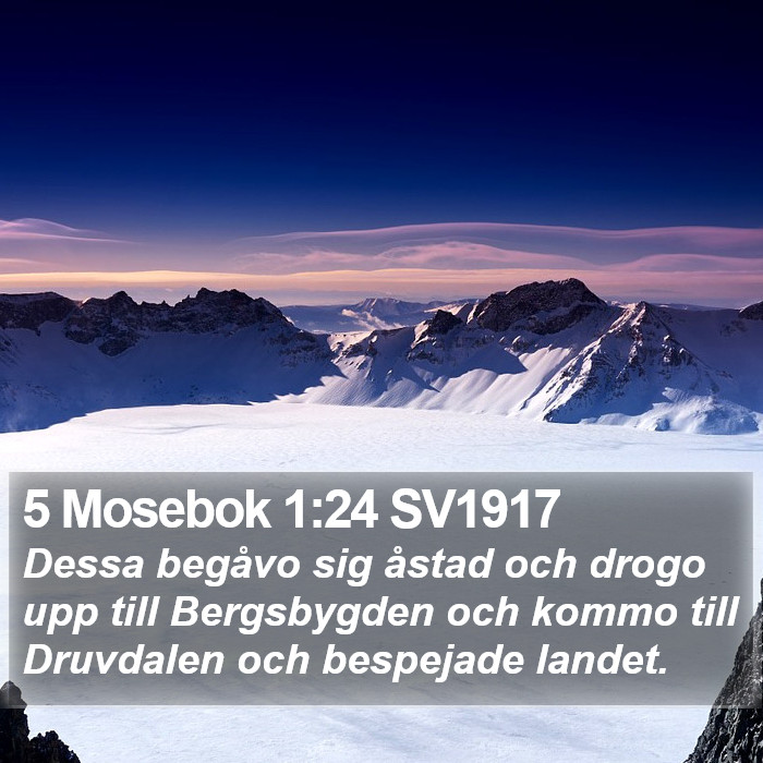 5 Mosebok 1:24 SV1917 Bible Study