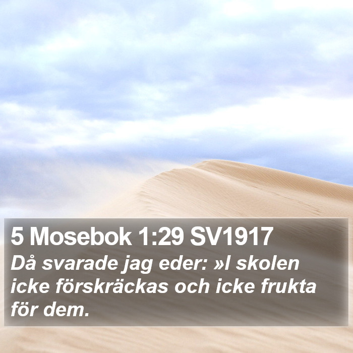 5 Mosebok 1:29 SV1917 Bible Study