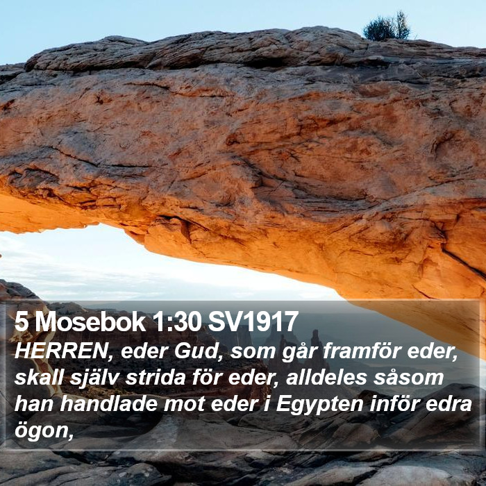 5 Mosebok 1:30 SV1917 Bible Study