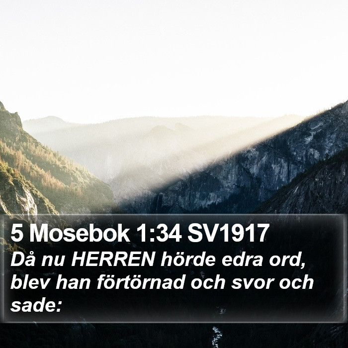 5 Mosebok 1:34 SV1917 Bible Study