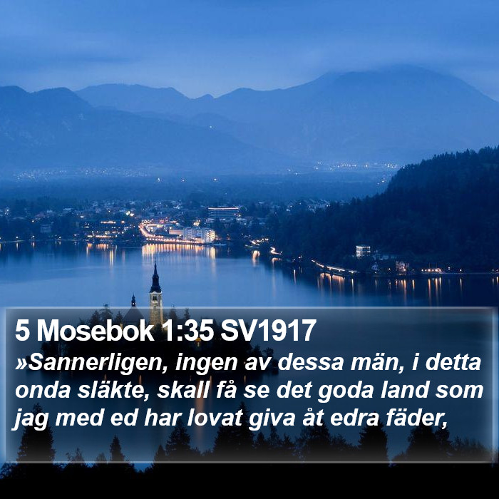 5 Mosebok 1:35 SV1917 Bible Study