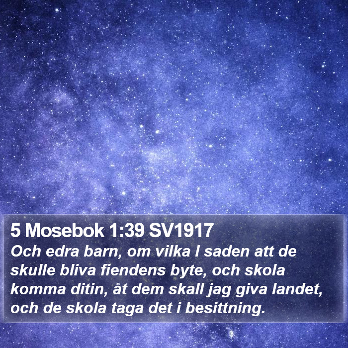 5 Mosebok 1:39 SV1917 Bible Study