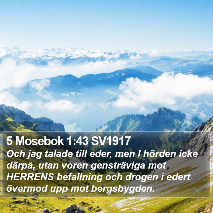 5 Mosebok 1:43 SV1917 Bible Study