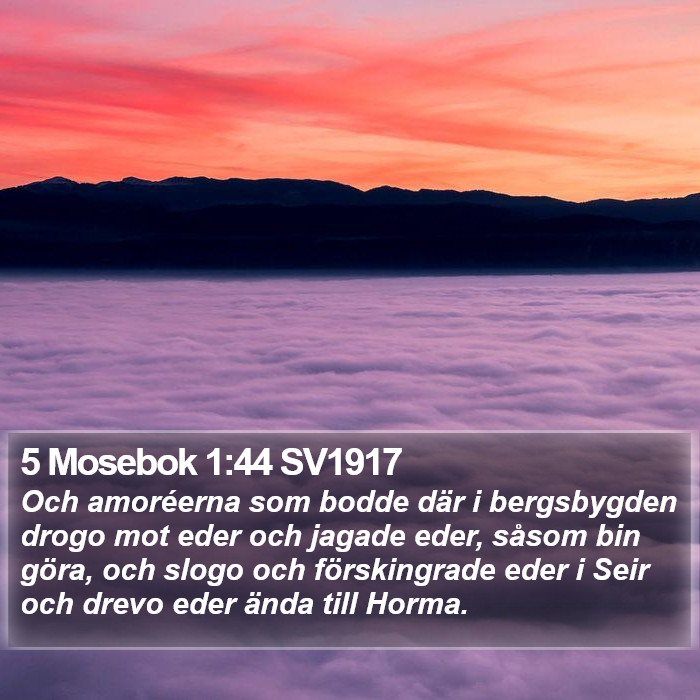 5 Mosebok 1:44 SV1917 Bible Study