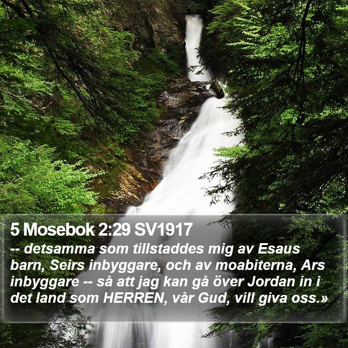 5 Mosebok 2:29 SV1917 Bible Study