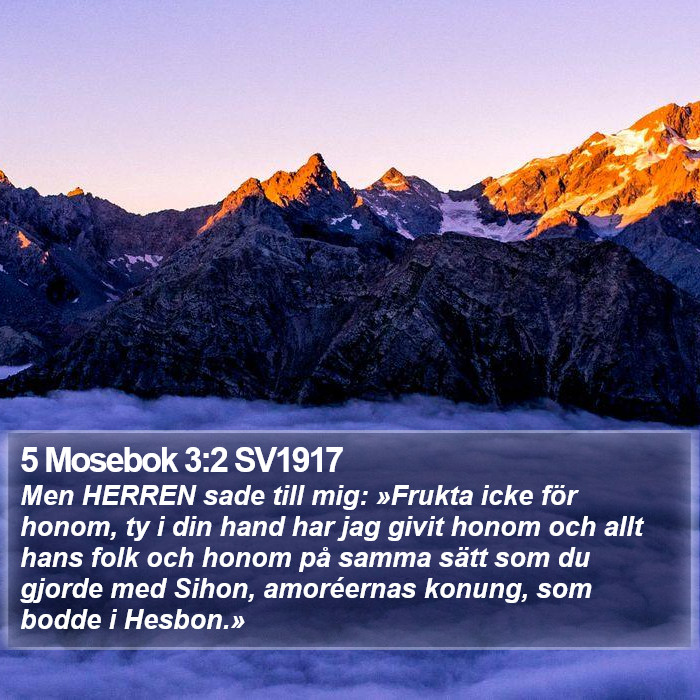 5 Mosebok 3:2 SV1917 Bible Study