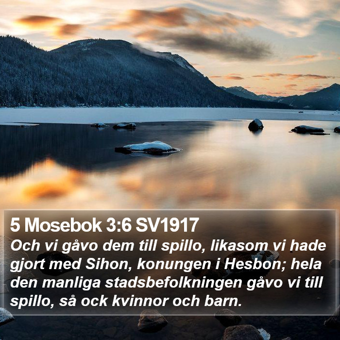 5 Mosebok 3:6 SV1917 Bible Study