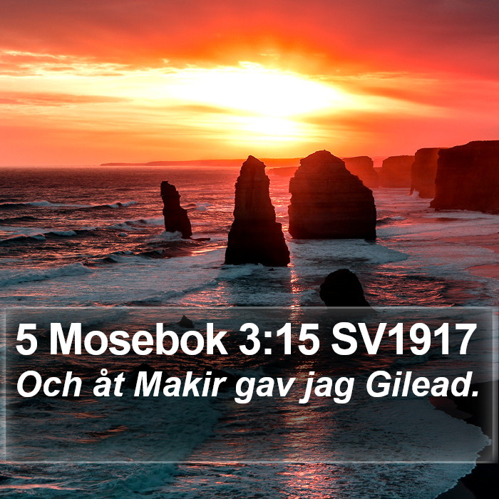 5 Mosebok 3:15 SV1917 Bible Study