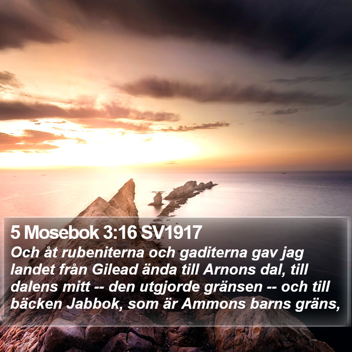 5 Mosebok 3:16 SV1917 Bible Study